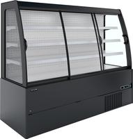 Compacte Wandkoeler met Schuifdeuren (Zwart Ext. - wit Int.) - MCWB200S LOW LED