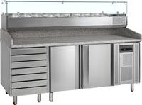 TEFCOLD Pizzatafel Incl. Unit voor Toppings - PT1310 + VK38-200