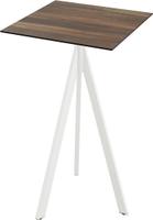 Essentials Infinity Tripod Statafel Wit Frame + Tropical Wood HPL 70x70 cm - 140051277