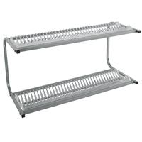 Wandbevestigde Droogrek Voor Borden Met 2 Niveau'S, Capaciteit: 60 Borden