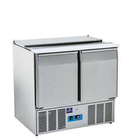 Mastro Saladette | 2 Deuren Gn 1/1 | Deksel, 6X Gn 1/3 + 2X Gn 1/4 H=150mm | 0°/+8°C | 9789C