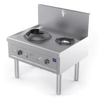 Gas Wok Hob With 1 Burner 27,5 KW + 1 Soup Burner 9,2 KW, 1 Water Tap - Mastro AHA0014/U