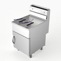 Gas Fryer With 1 Bowl of 45 Liters On Closed Cabinet With Door - AMZ0051