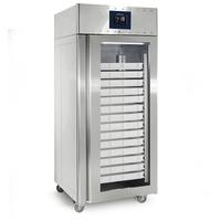 Freezer 850 Litres In Stainless Steel With Glass Door For Pastry, 56x 600x400 Mm, -10°/-20°c, Virtus BMB0080G