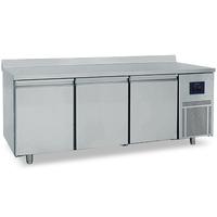 Refrigerated Pastry Counter 3 Doors 600x400 Mm, Stainless Steel Top With Upstand, -2°/+8°C - WiFi - Virtus BNZ0005/FNPI