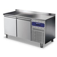 Refrigerated Pastry Counter 2 Doors 600x400 Mm, Stainless Steel Top With Upstand, -2°/+8°C - BNZ0041PI