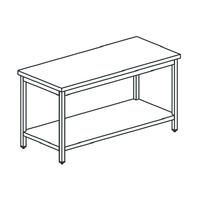 Werktafel Met Plank, Zonder Opstand, 900X600 Mm