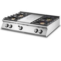 Mastro Bakplaat - Gas - Solide Top - Tafelmodel - 4 Branders - V70120TPPCG2T
