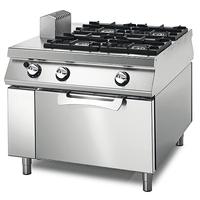 Gas Range With 4 Burners On Static Gas Oven, Stainless Steel Containers, Two-Sided Panel Control, Virtus VS110100CFG