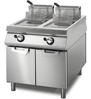 Gas Fryer 22+22 Liters On Cabinet With Door, Virtus VS11080FRGS22