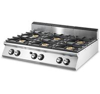 Gas Range With 6 Burners Each 6 KW, Pressed Working Top - Virtus VS70120PCGST