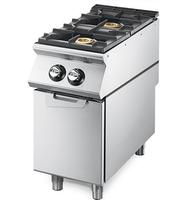 Gas Range With 2 Burners On Closed Cabinet, Pressed Working Top, Virtus VS9040PCGSP