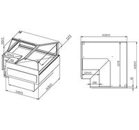 Refrigerated Meat Counter "corner Unit Open" With Vertical Glass Front, Ventilated, 0°/+4°c, Mastro Z/TM10AAA9