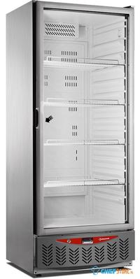 Diamond Koelkast met Ventilatie 525 Liter Glazen Deur GN 2/1+600x400 Roestvast Staal - PFV55/X-R6G 1