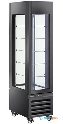 Diamond FULL Vitrine 260 Lt. 5 Glazen Niveaus Geventileerd ZWART - MAX/305-PB 1