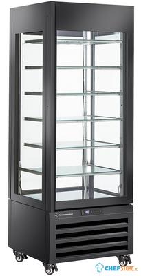 Diamond FULL Glazen Vitrine" 440 Lt. 6 Glazen Niveaus Statisch ZWART - MAX/507-SB 1