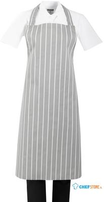 Whites Chefs Clothing Whites Schort Grijs Wit Slagers Streep - BA111