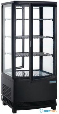 Polar C-Series Energiezuinige Koelkast met Gebogen Deur Zwart 86Ltr - CX574