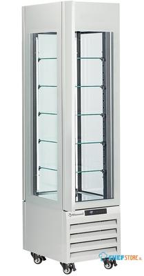 Diamond FULL Vitrine 260 Lt. 5 Glazen Niveaus Geventileerd WIT - MAX/305-PW 1