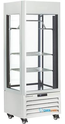 Diamond FULL Glazen Vitrine" 440 Liter 2 Planken & Vleesstang Geventileerd WIT - MAX/507-MW 1