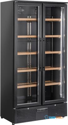 Diverso By Diamond Wijnkast Vitrine, Dubbele Deur, 460 Liter, 1 Temperatuur - ZWART - WR-CWP2-75 1