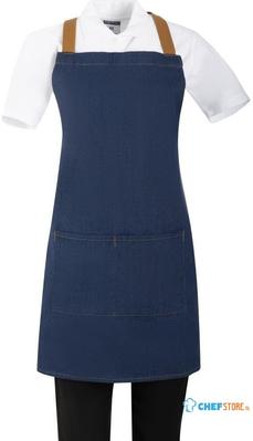 Southside Schort Denim Blauw met Bruine Bandjes - BA159