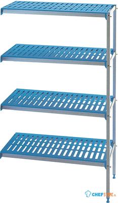 Diamond Hoekrek in geanodiseerd aluminium GN 4 niveau's "Modular Rack | RAA/305-4/EF 1