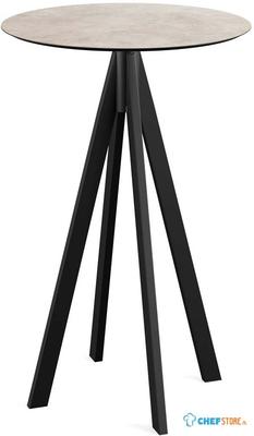 Infinity Statafel Zwart Frame + Moonstone HPL 70 cm - Essentials 120041370