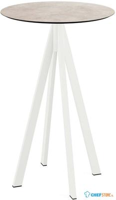 Infinity Statafel Wit Frame + Moonstone HPL 70 cm - Essentials 120051370