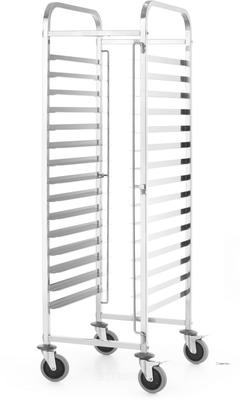 HENDI 813287 Afruimwagen 15x 600x400mm, , Kitchen Line, Zilver, 470x620x(H)1735mm