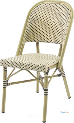 Essentials Paris Bistrostoel Rotan Bamboo Wit/Zwart - 52321 1