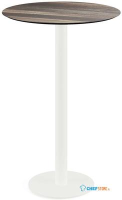 Urban Statafel Wit Frame + Tropical Wood HPL 70 cm - Essentials 130051270 1