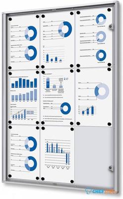 Syna Vergrendelbaar Notitiebord Indoor Economy 9x A4 - SCXS9XA4