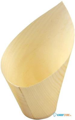 Sier Disposables Beker Hout "schuin" 11cl. (FSC®) ø36 X H110/50mm (doos 40) - HZ705