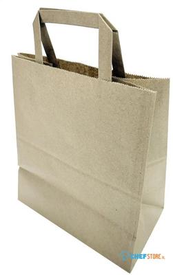 Fiesta Recyclable JA529 Fiesta Recycleerbare Platte Handvat Bruine Papieren Tassen Groot (250 stuks)