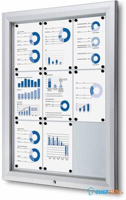 Syna Vergrendelbaar Notitiebord Outdoor 9x A4 - SCT9XA4PH