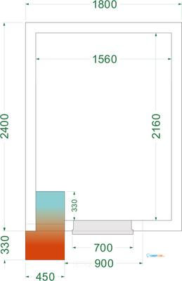Vriesruimte (Compleet met Monoblock) - CRNF1824