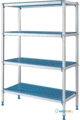 Diamond Lineaire rek in geanodiseerd aluminium 4 niveau's | RLA/114-4/EF 1