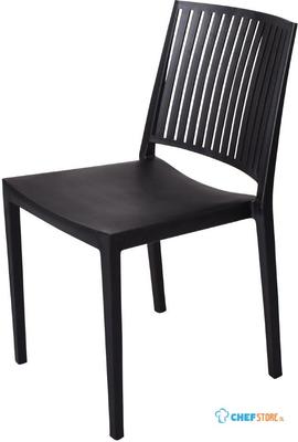 Baltimore Stapelbare Polypropyleen Stoelen Zwart (4 Stuks) - Gastronoble FW576