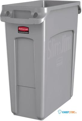 Rubbermaid Slim Jim container met luchtsleuven 60ltr - F603