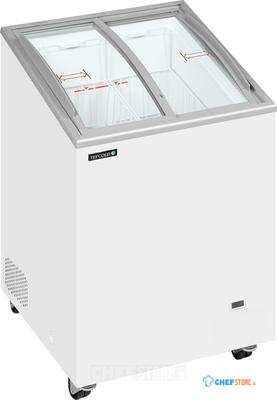 Diepvrieskist met Gebogen Glazen Schuifdeksels - IC101SCEB LED