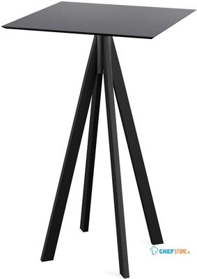 Infinity Statafel Zwart Frame + Zwart HPL 70x70 cm - Essentials 120041077