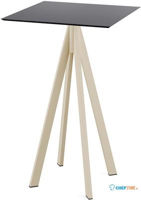 Infinity Statafel Zand Frame + Zwart HPL 70x70 cm - Essentials 120061077