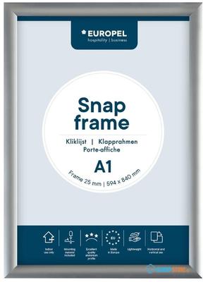 Europel Snap Frame A1 25mm Zilver - HU436