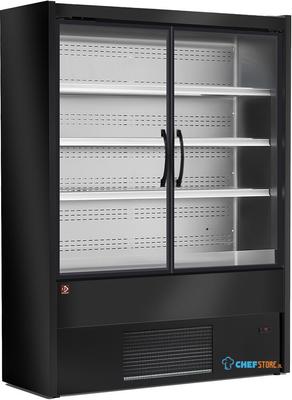 Diamond Gekoeld Wandmeubel, Zwenkdeuren - ZWART - MD12/B5-R2B 1