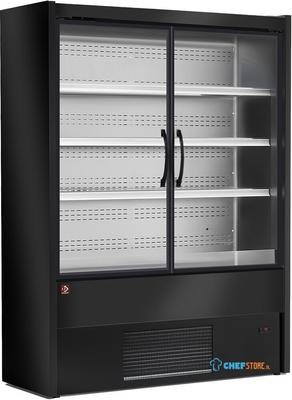 Diamond Gekoeld Wandmeubel, Zwenkdeuren - ZWART - MD15/B5-R2B 1