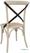 Bolero houten stoel met gekruiste rugleuning ecru 2 stuks | DR306 4