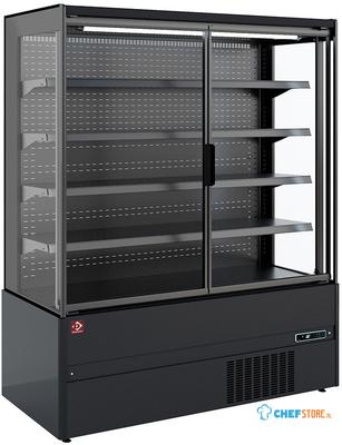 Diamond Gekoeld Wandmeubel, Zelfbediening, Klapdeuren - FULL BLACK - LML20-F5 1