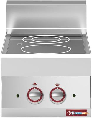 Elektrische Vitrokeramische Plaat Met 2 Kookzones -Top- "Alpha 650" - Diamond E65/2VC4T-230V/3-N 1