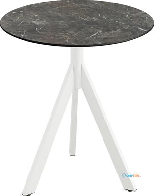 Essentials Infinity Tripod Terrastafel Wit Frame + Galaxy Marble HPL 70 cm - 140021570 1